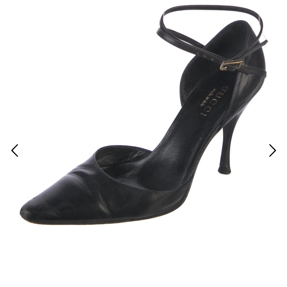 Gucci Black Leather Heels